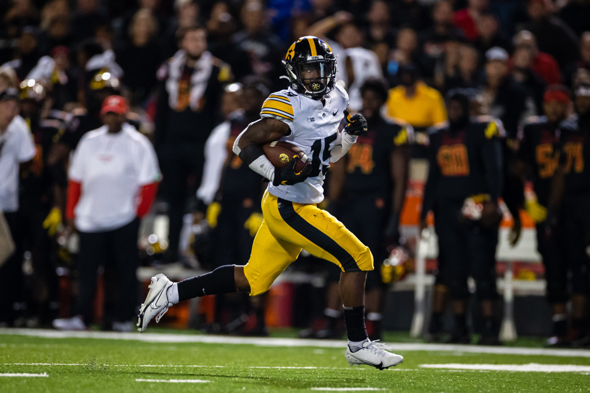 Iowa running back Tyler Goodson has rushed for six touchdowns this season. (Scott Taetsch/USA Today Sports)